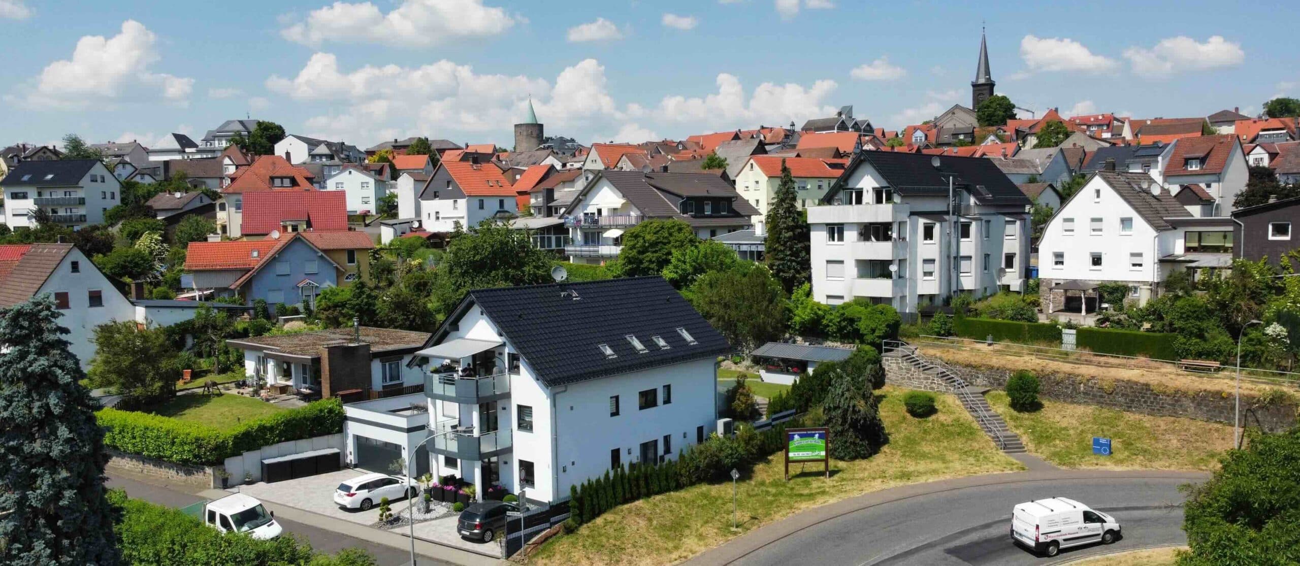 Blick auf Grünberg am Alten Turm